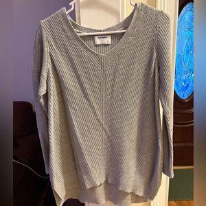 Old Navy Heather Gray V-Neck Sweater | Size M